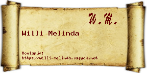 Willi Melinda névjegykártya